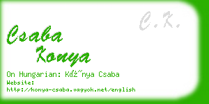 csaba konya business card